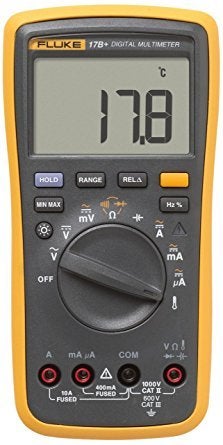 Fluke 17B MAX Digital Multimeter with Audible/Visual Alarm 6000 Counts Accurate Voltage Capacitance Measurement CAT III 600V Safety Ideal for Electricians & Electronic R&D Personnel - Image 1