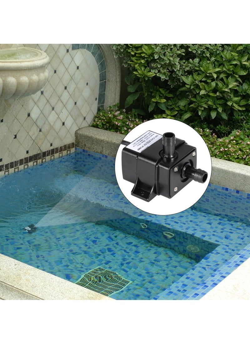 Decdeal مضخة زيت مياه صغيرة فائقة الهدوء DC12V من Decdeal، نافورة مياه غاطسة مقاومة للماء، دوران 240 لتر/ساعة، 5 وات، رفع 3M 0~100 درجة مئوية  - Image 4