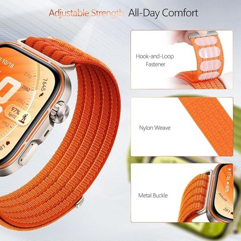 متوافق مع ساعة Huawei Watch Fit 5 Pro/5/4 Pro/4/3، حزام بديل من نسيج النايلون المغناطيسي الناعم المسامي، حزام حلقة مريح خفيف الوزن مع موصل معدني قوي - Image 4