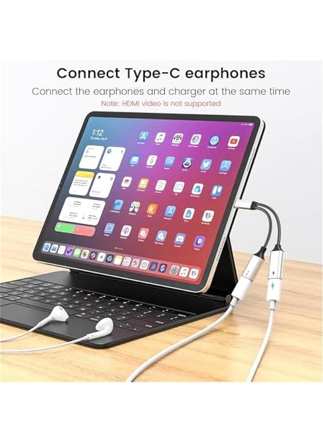 USB C Splitter, Male to 2 Female Adapter, C Port Hub Charging Split Cord for Mac, Xbox One, PS5, Laptop (NOT for Monitor)