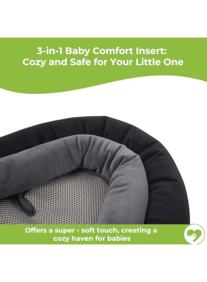 COOLBEBE Upgraded 3-in-1 Babybody Support for Newborn Infant Toddler - Extra Soft Car Seat Insert Cushion Pad, Perfect for Carseats, Strollers, Swings - Image 4