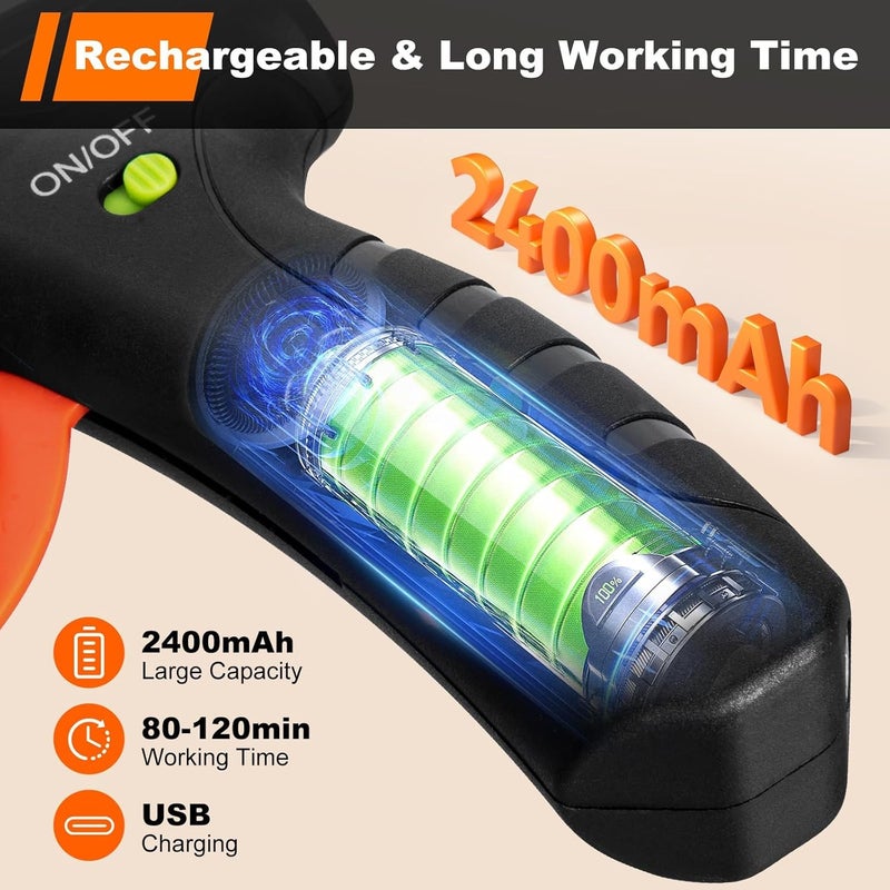 Excefore Cordless Hot Glue Gun With 20 Glue Sticks - Rechargeable, Fast Preheating For Diy Crafts, Christmas Gift Wrapping, And Home Repairs - Image 3