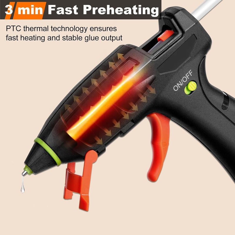 Excefore Cordless Hot Glue Gun With 20 Glue Sticks - Rechargeable, Fast Preheating For Diy Crafts, Christmas Gift Wrapping, And Home Repairs - Image 4