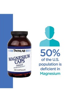 Twinlab Magnesium Caps - High Absorption Magnesium Supplement to Support Leg Cramps Relief - Magnesium Capsules for Stress Relief, 420 mg, 200 Count, 1 Pack  - Image 3
