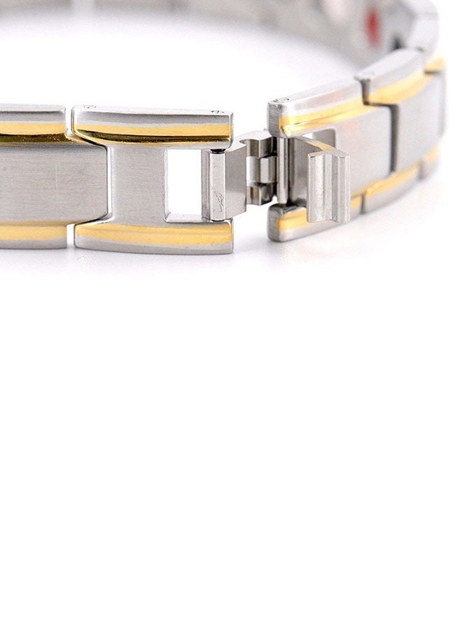 Magnetic Bracelet for Men Titanium Steel Magnetic Bracelet for Men with Double Row Magnets Adjustable