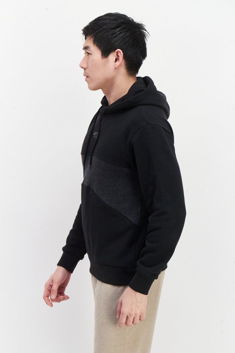 adidas Originals Men Sportswear Fit Long Sleeve Outdoor Hoodie, Black  - Image 2