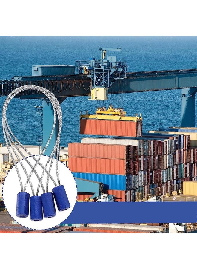 50 Pieces Steel Security Cable Seal - Disposable Numbered Anti-Tamper Tags for Electricity/Water Meters - Self-Locking Shipping Padlock (Blue) - Image 5