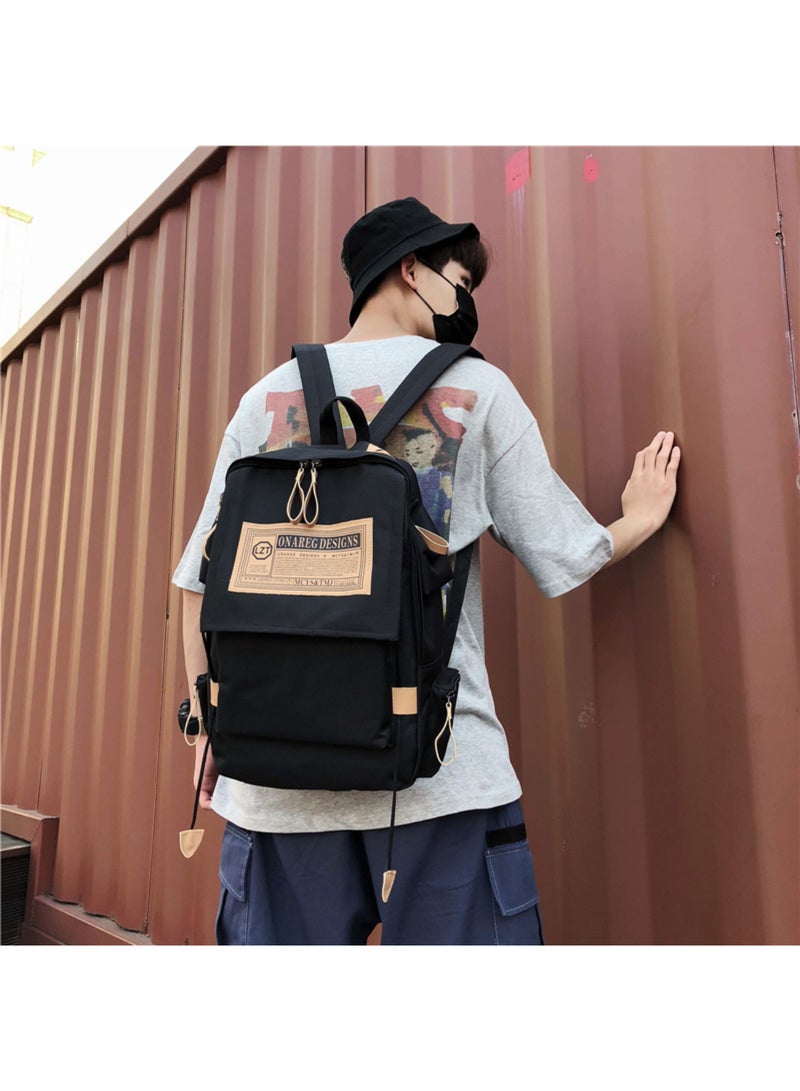 Stylish Black Travel Backpack - Image 3