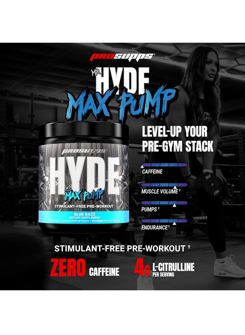 ProSupps PS Hyde Max Pump 20 Serving Blue Raz - Image 2