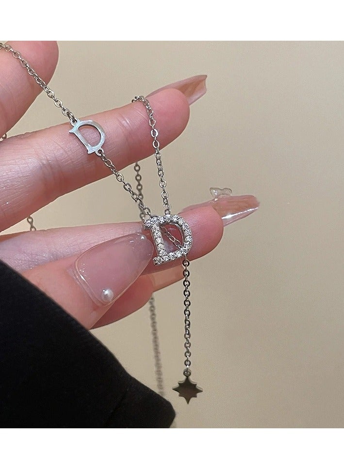 Goolsky Sweet & Cool "D" Letter Pendant Necklace – Trendy Luxe Collarbone Chain for Edgy It-Girls - Image 4
