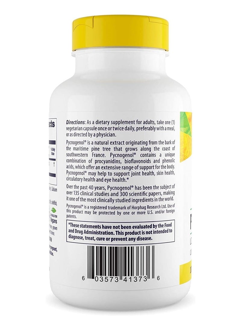 Healthy Origins - Pycnogenol 100 mg -Look,Feel And Live Better,Clinically Studied French Maritime Pine Bark Extract   120 Veggie Caps - Image 1