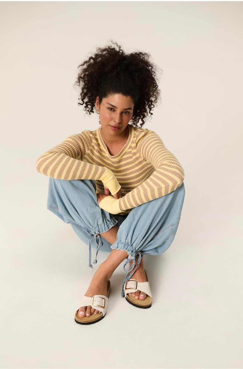 Project Cloud 100% Genuine Leather Sandals Women Dressy Beach Essentials Slides for Women Footwear-Lightweight with Memory Foam Insole Sandals for Women 2026-Womens Slides (Mykonos,IVOR,8.5) - Image 2