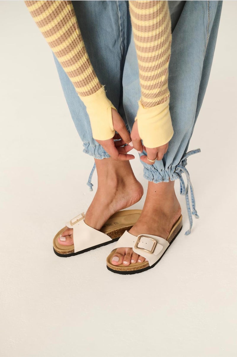 Project Cloud 100% Genuine Leather Sandals Women Dressy Beach Essentials Slides for Women Footwear-Lightweight with Memory Foam Insole Sandals for Women 2026-Womens Slides (Mykonos,IVOR,8.5) - Image 4