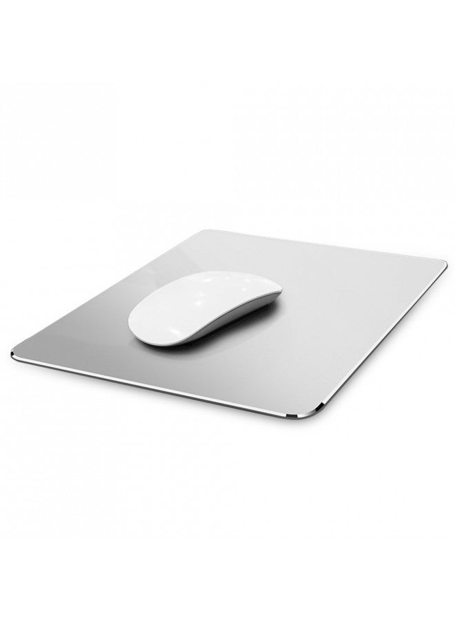 Vaydeer Hard Silver Metal Aluminum Mouse Pad Mat Smooth Magic Ultra Thin Double Side Mouse Mat Waterproof Fast and Accurate Control for Gaming and Office(Small 9.05X7.08 Inch) - Image 1