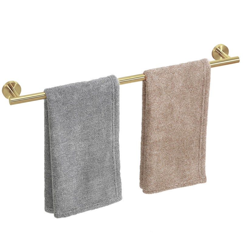 IwoodUS Brushed Gold Towel Bar 24 Inch Towel Racks for Bathroom Wall Mounted Thicken SUS304 Stainless Steel Heavy Duty Hand Towel Holder Organizer Bathroom Accessories Total Length 265 Inch - Image 2