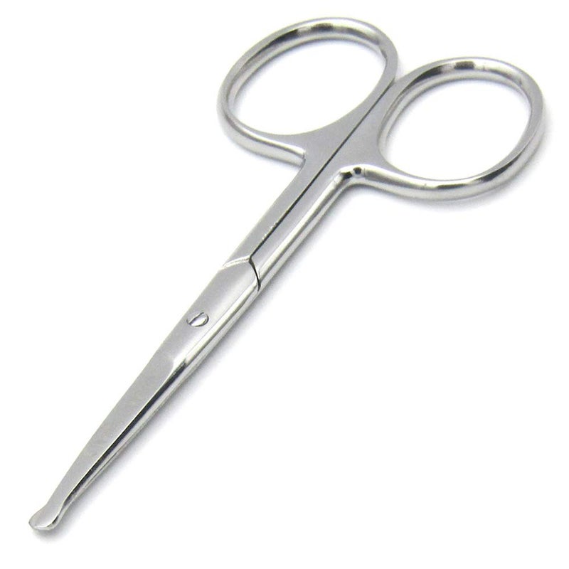Melwey Pack of 2 Curved & Rounded Blunt Tip TSA Stainless Steel Small Scissors for Eyebrows & Eyelashes for Beard Trimming & Moustache, Baby Scissors for Nails, Nose & Facial Hair Scissor. - Image 5