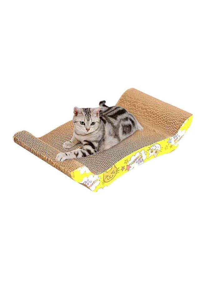 NIBEMINENT Corrugated Scratch Board Pad Beige/Yellow - Image 3