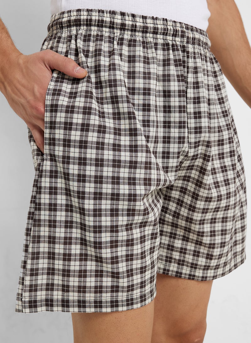 Seventy Five Pyjama Checked Shorts  - Image 4