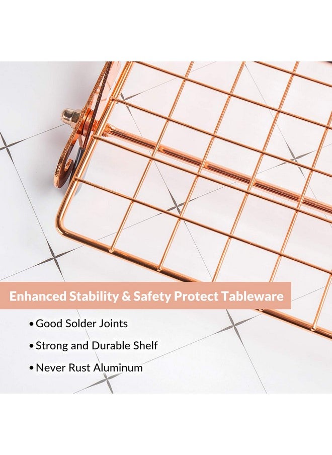 Geesta Geesta 2/3/4-Tier Collapsible Cooling Rack with Adjustable 3 Setting Design Stackable Cooling Roasting Cooking for Cookies Baking - Copper Cooking Utensils  - Image 4