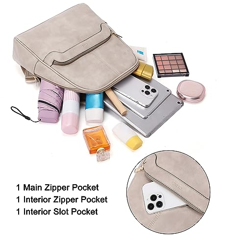 CLUCI Small Backpack for Women, Womens Backpack PU Backpack Purse for Women Leather Convertible Travel Backpack Shoulder Bags - Image 4