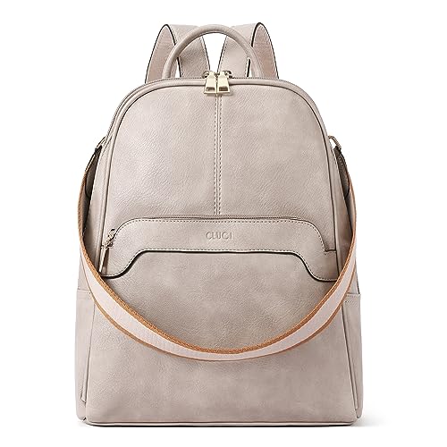 CLUCI Small Backpack for Women, Womens Backpack PU Backpack Purse for Women Leather Convertible Travel Backpack Shoulder Bags - Image 1