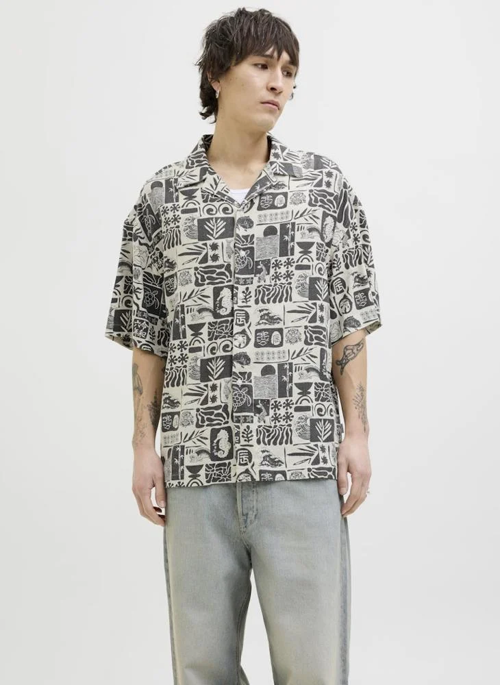 JACK & JONES Jjwayne Wayne Printed Regular Fit Shirt