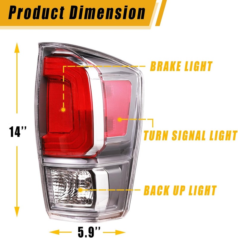 Boine Left Driver Side Tail Light for Toyota Tacoma - Image 2