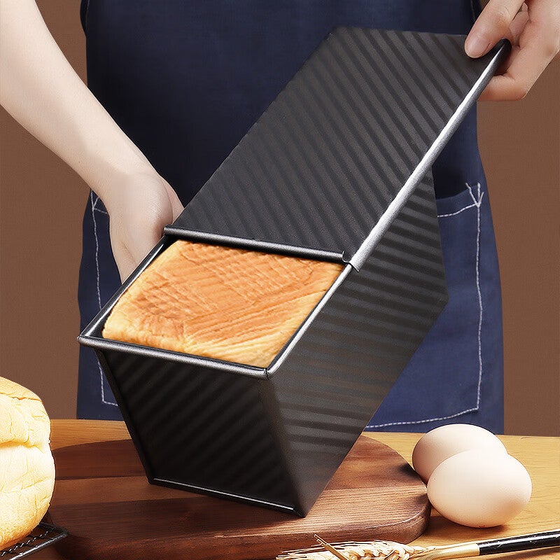 BJ Toast Mold Non-Stick Bread Box 450g with Lid Low Sugar Bread Mold Toast Box Oven Cake Baking Mold - Image 4