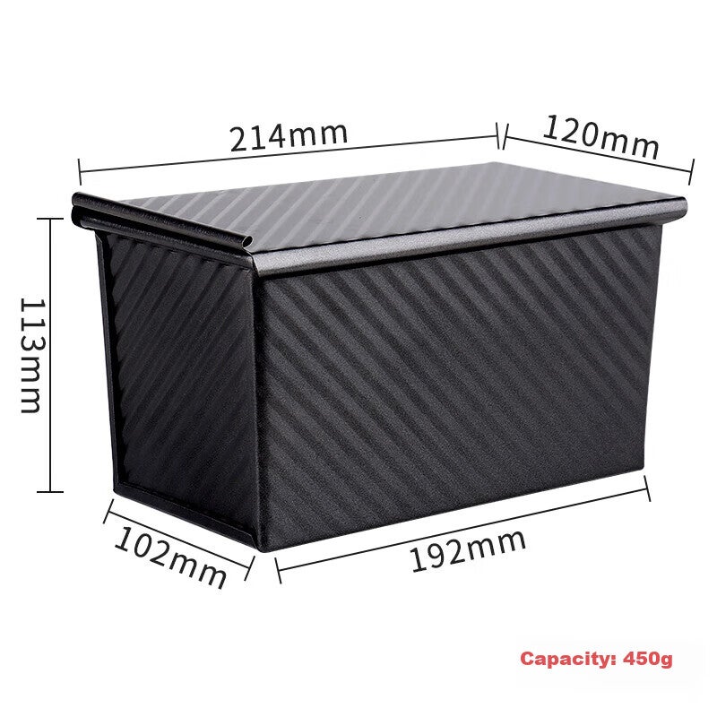 BJ Toast Mold Non-Stick Bread Box 450g with Lid Low Sugar Bread Mold Toast Box Oven Cake Baking Mold - Image 1
