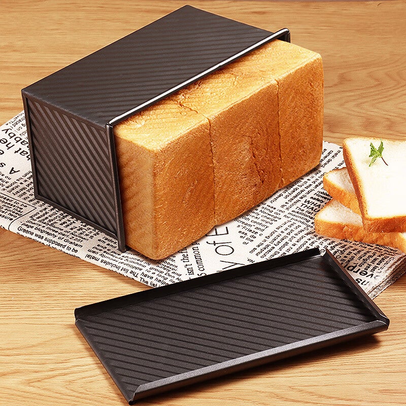 BJ Toast Mold Non-Stick Bread Box 450g with Lid Low Sugar Bread Mold Toast Box Oven Cake Baking Mold - Image 2