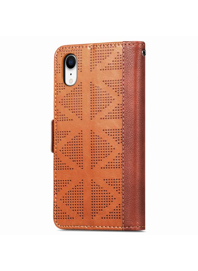 S-TOP Case For iPhone XR Grid Leather Flip Phone Case - Image 3