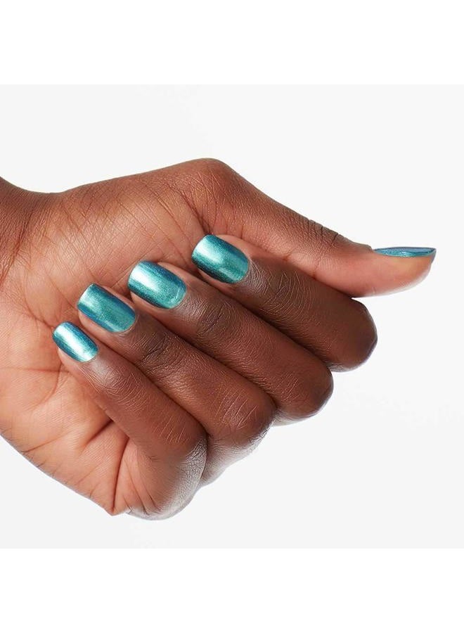 OPI Nail Lacquer This Color's Making Waves | Opaque Dark Green Shimmer Chip Resistant Nail Polish | Vegan, Fast Drying, Streak Free - Image 4