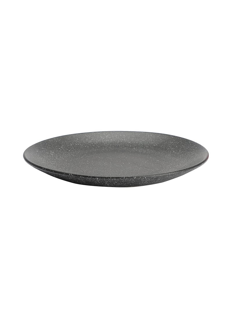 The Decor Lane - The Decor Lane Handpainted Ceramic Dotted Matte Dinner Plates Dinnerware Serving Plate Thali Ceramic Plates for Dinner (10 Inch, Microwave & Dishwasher Safe) (Black) - Image 1