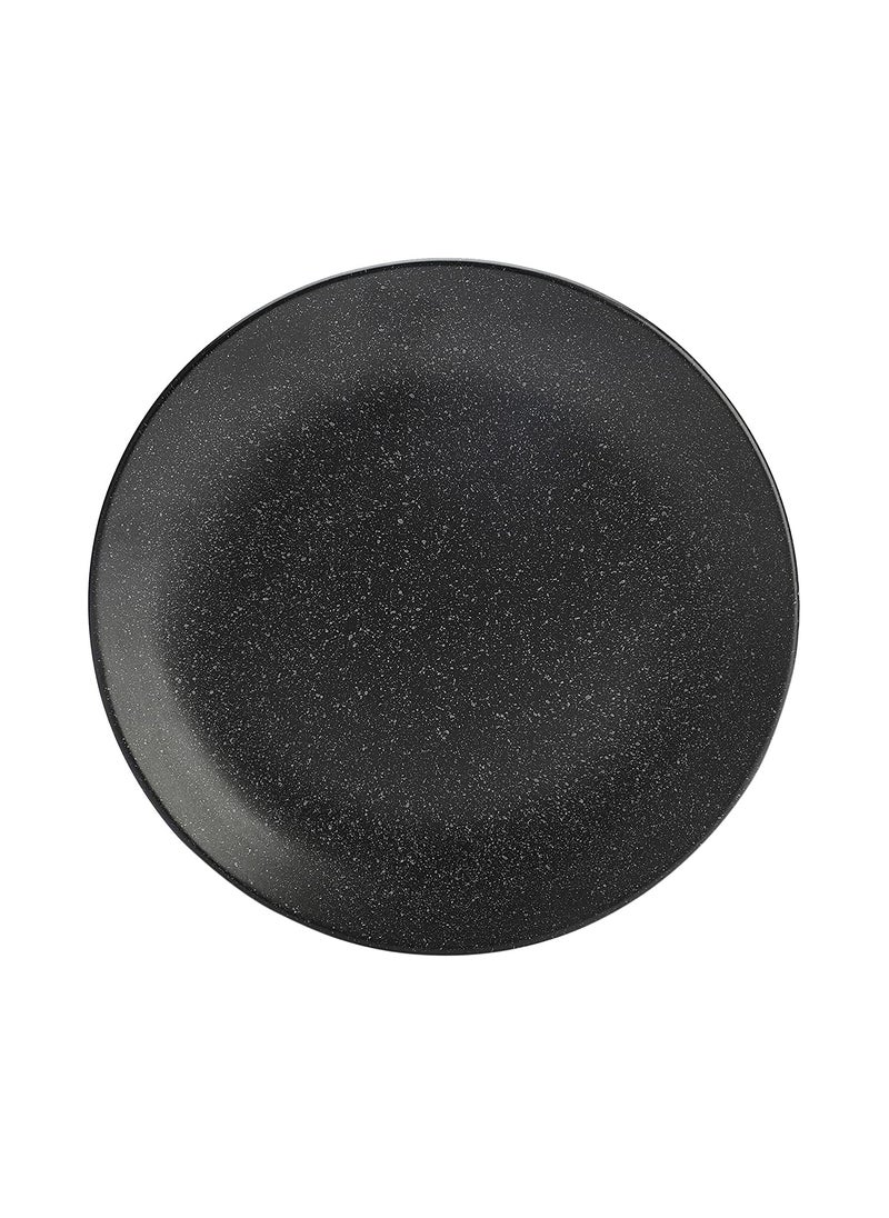 The Decor Lane - The Decor Lane Handpainted Ceramic Dotted Matte Dinner Plates Dinnerware Serving Plate Thali Ceramic Plates for Dinner (10 Inch, Microwave & Dishwasher Safe) (Black) - Image 1