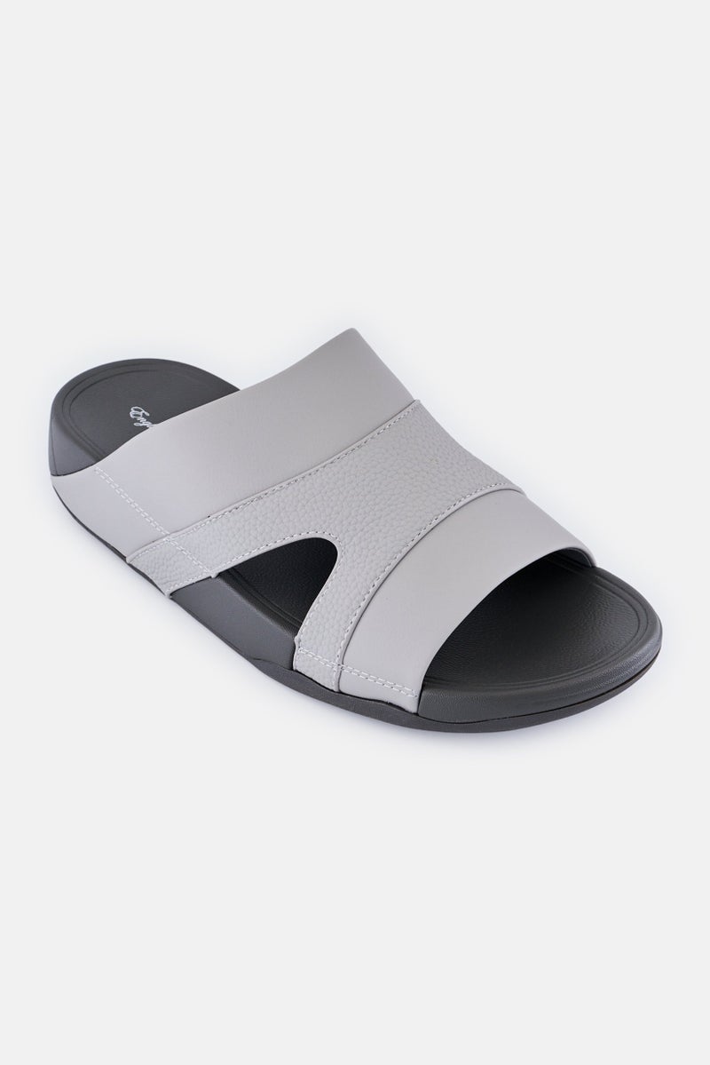 English Laundry Men 2 Strap Slip On Arabic Sandals, Grey - Image 1