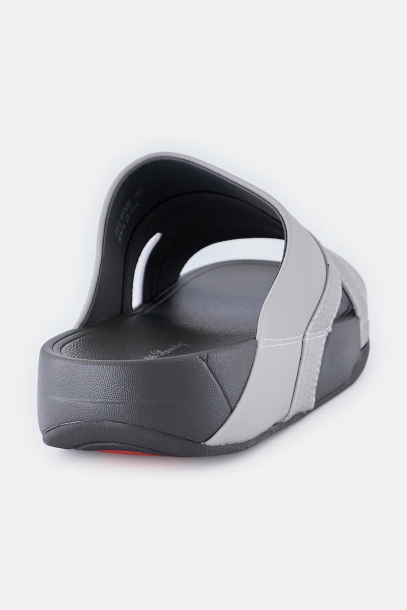 English Laundry Men 2 Strap Slip On Arabic Sandals, Grey - Image 3