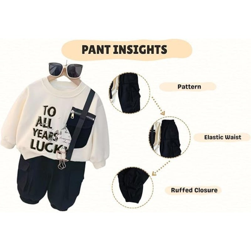 Years Lucky Design Boy Set Printed Co-Ord Outfit for Toddlers Cotton Blend Winter Co-Ord Outfit for 24 Years (4 years) - Image 4