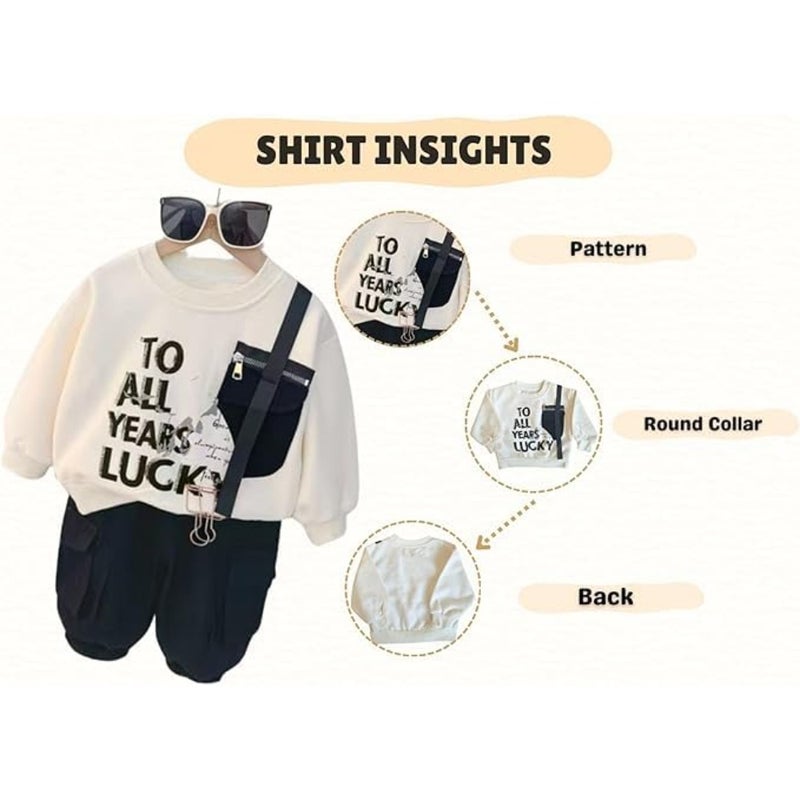 Years Lucky Design Boy Set Printed Co-Ord Outfit for Toddlers Cotton Blend Winter Co-Ord Outfit for 24 Years (4 years) - Image 3