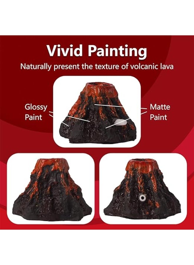 Huangxin Aquarium Volcano With Air Stone Bubbler, Realistic Fish Tank Volcano Ornaments Bubble Maker For More Oxygen Aquarium Decor, Great Addition To Fish Tank Beta Aquarium (6.5cmX 4.5cm) - Image 4