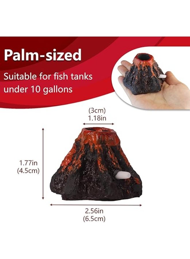 Huangxin Aquarium Volcano With Air Stone Bubbler, Realistic Fish Tank Volcano Ornaments Bubble Maker For More Oxygen Aquarium Decor, Great Addition To Fish Tank Beta Aquarium (6.5cmX 4.5cm) - Image 3
