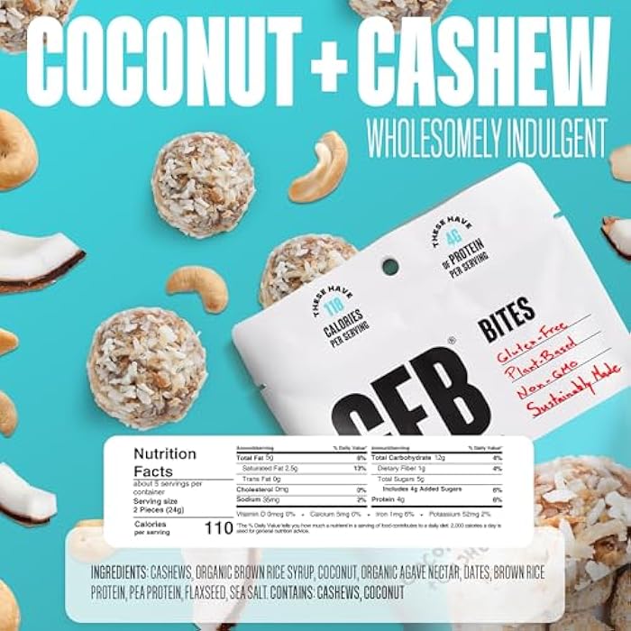 The GFB Variety Pack Protein Bites - Gluten Free, Plant Based, Non GMO, Sustainably Made – Ridiculously Tasty, Healthy, Vegan, Protein Energy Balls, 4 oz (4 Count) - Image 4