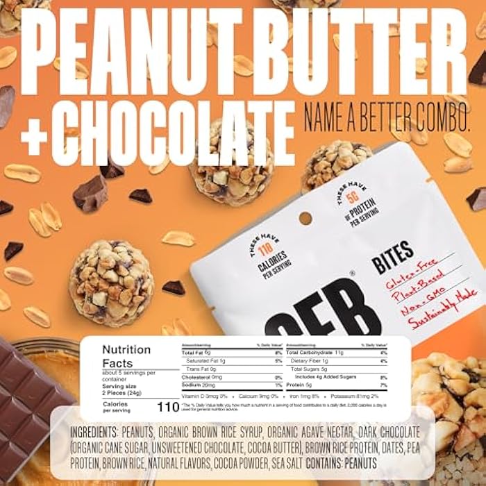 The GFB Variety Pack Protein Bites - Gluten Free, Plant Based, Non GMO, Sustainably Made – Ridiculously Tasty, Healthy, Vegan, Protein Energy Balls, 4 oz (4 Count) - Image 2