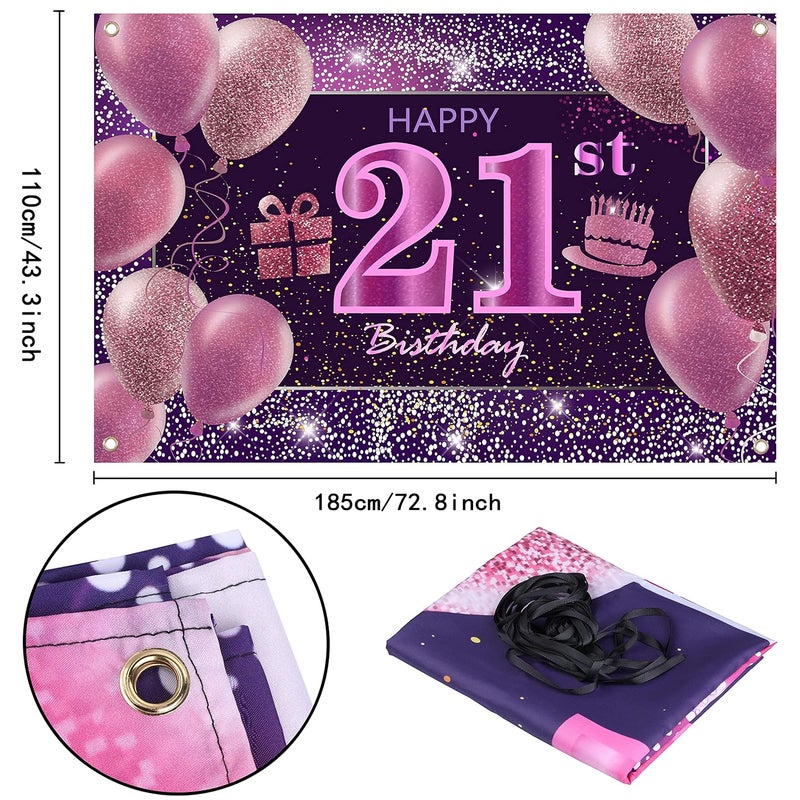 IMISI 21st Birthday Decorations Banner - Image 2