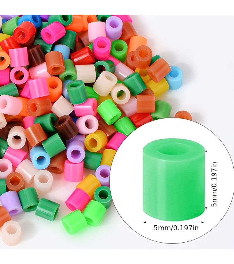 Dragon Zodiac Bead Art Craft Kit With Base Tracing Cards Ironing Paper And Tweezers For Kids Home School Christmas Valentine Easter Activity - Image 4