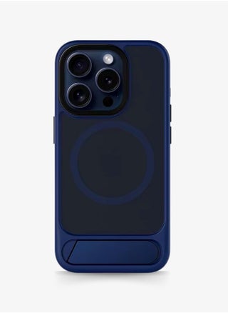 Protective case for iPhone 16 Pro with built-in stand and metallic ons - Blue - pzsku/Z242C60E350B54B781F25Z/45/1743050293/e5b72964-5a3b-4bcc-9cf7-6016142d28b8