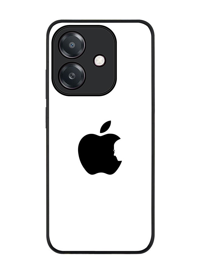 Stylizedd For Oppo A60 5G / A3 5G / A3x 5G Case,Slim fit Camera Protection, Shockproof Thin Phone cover - Steve's Apple - White - Image 1