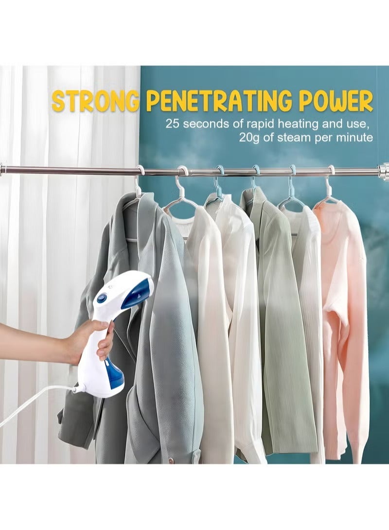 DIFEI Garment Steamer Iron High-Power Handheld Garment Steamer Clothes Steamer Portable Steam Iron 200ml Detachable Tank Anti-Drip Technology 1100 W Blue/White - Image 4