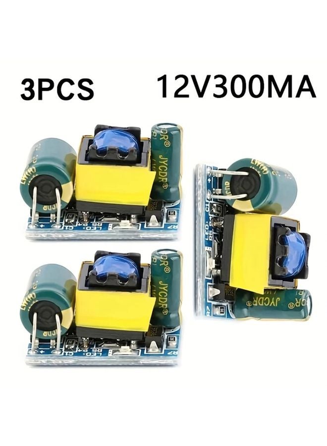 3 قطع وحدة تزويد طاقة تنحي معزولة AC إلى DC 5V 700mA 12V 300mA 3.5W - Image 1