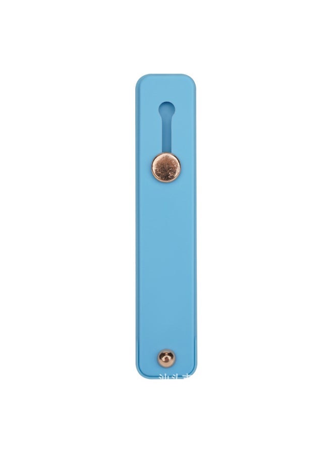Generic Silicone Mobile Phone Ring Bracket Solid Color Push-pull Mobile Phone Back Sticker Silicone Push-pull Live Lazy Stand-Color:Blue-Style:K167 Bare Metal  - Image 1