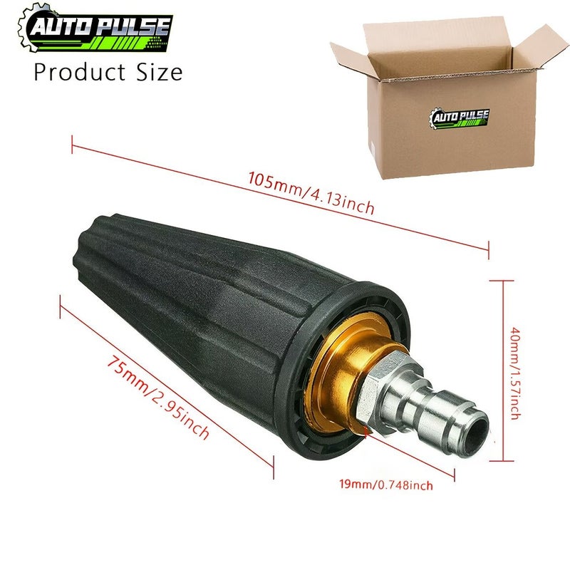 Pressure Washer Turbo Nozzle 3600 PSI With 360 Degree Rotating Spray Auto Pulse High Pressure Washer Spray Quick Connector For Driveways Patios Decks - Image 5